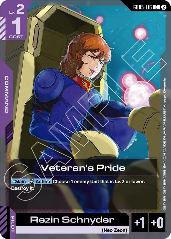 Veteran's Pride GD05-116 Gundam card