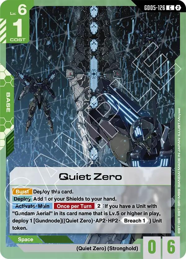 Quiet Zero GD05-126 Gundam card