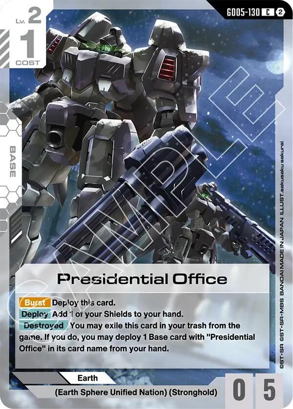 Presidential Office GD05-130 Gundam card