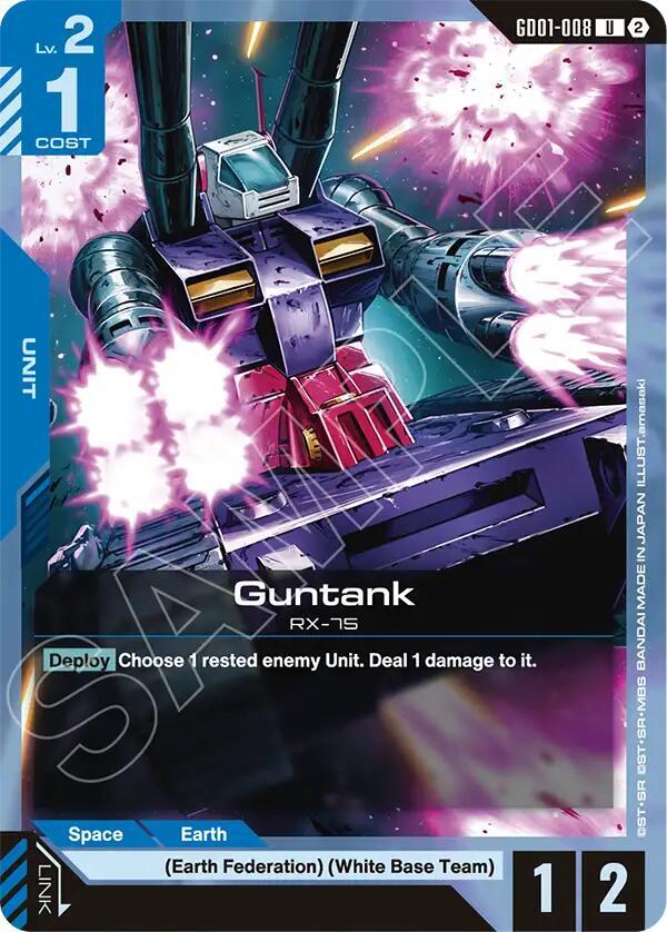 Guntank GD01-008 U Gundam card