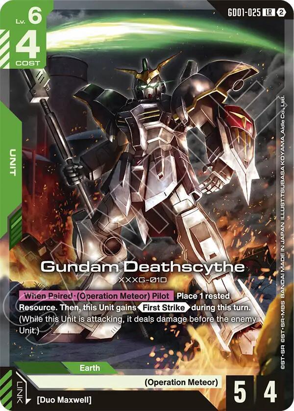 Gundam Deathscythe GD01-025 LR Gundam card
