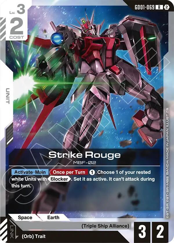 Strike Rouge GD01-069 R Gundam card