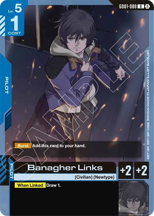 Banagher Links GD01-088 U Gundam card