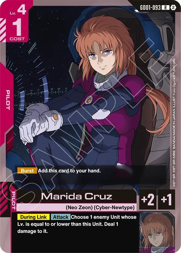 Marida Cruz GD01-093 R Gundam card