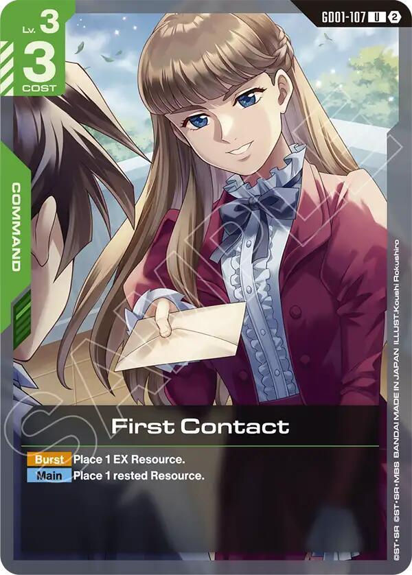 First Contact GD01-107 U Gundam card