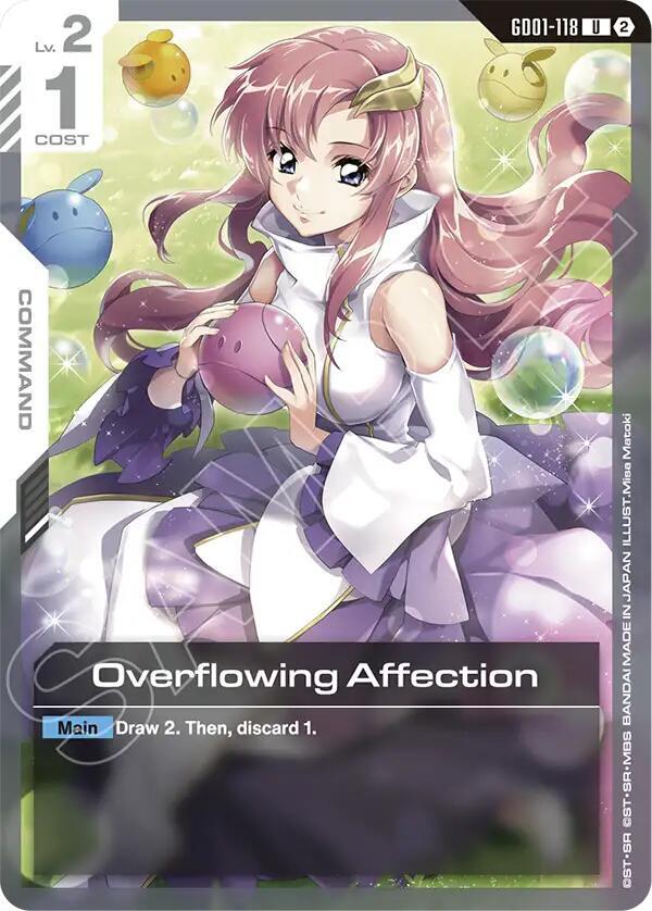 Overflowing Affection GD01-118 U Gundam card