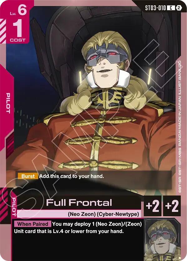 Full Frontal ST03-010 C Gundam card