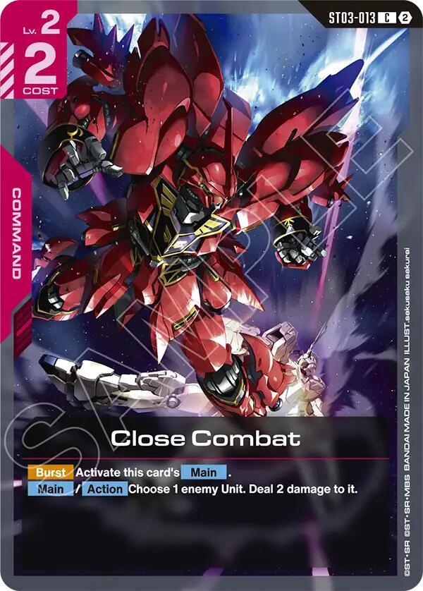 Close Combat ST03-013 C Gundam card