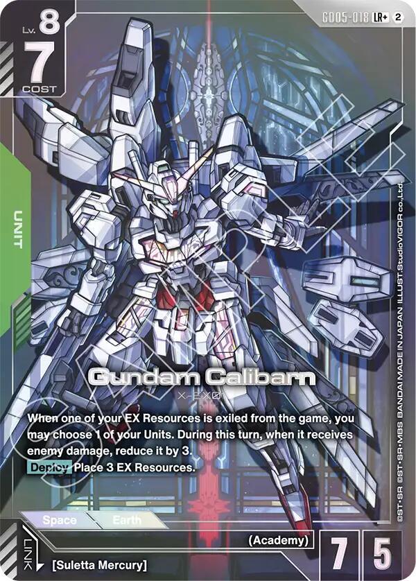 Gundam Calibarn GD05-018 LR+ Gundam card