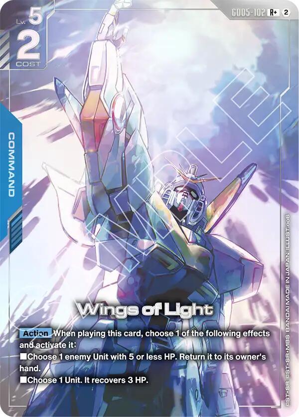 Wings of Light GD05-102 R+ Gundam card