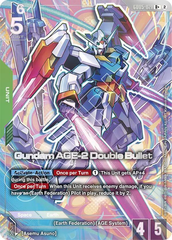 Gundam AGE-2 Double Bullet GD05-021 R+ Gundam card