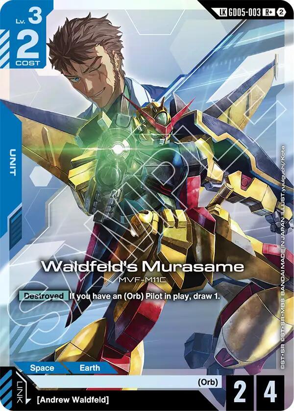 Waldfeld's Murasame GD05-003 R+ Gundam card