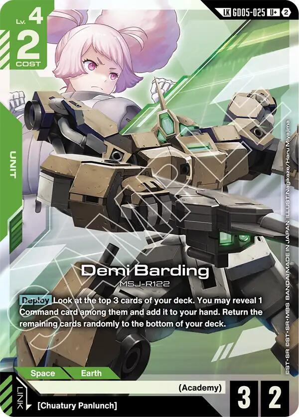 Demi Barding GD05-025 U+ Gundam card
