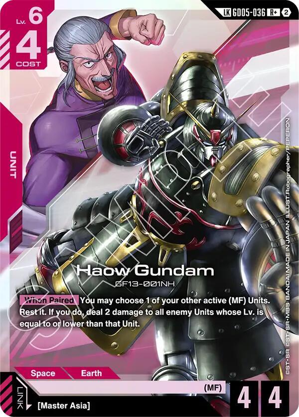 Haow Gundam GD05-036 R+ Gundam card