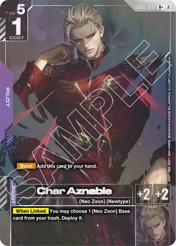 Char Aznable GD05-093 R+ Gundam card