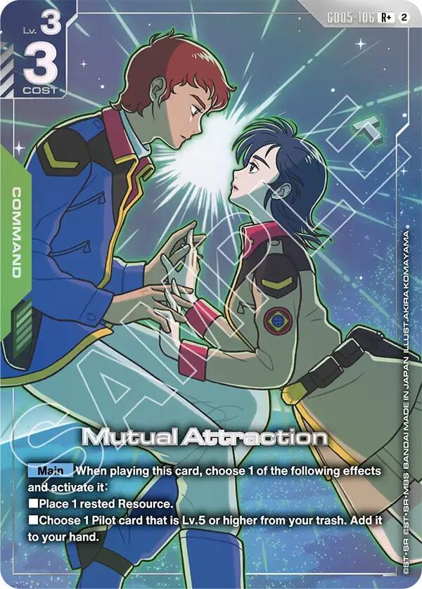 Mutual Attraction GD05-106 R+ Gundam card