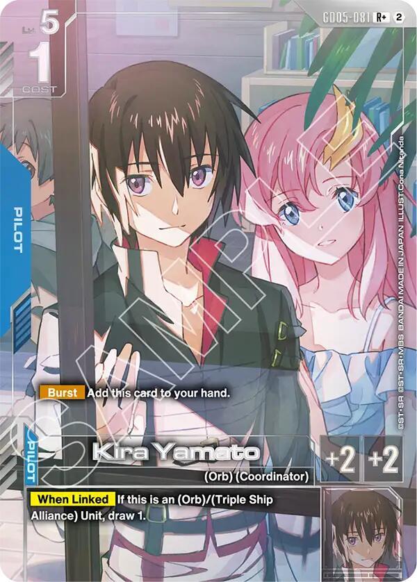 Kira Yamato GD05-081 R+ Gundam card