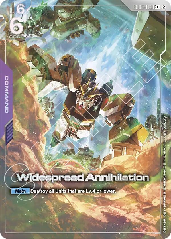 Widespread Annihilation GD05-114 R+ Gundam card
