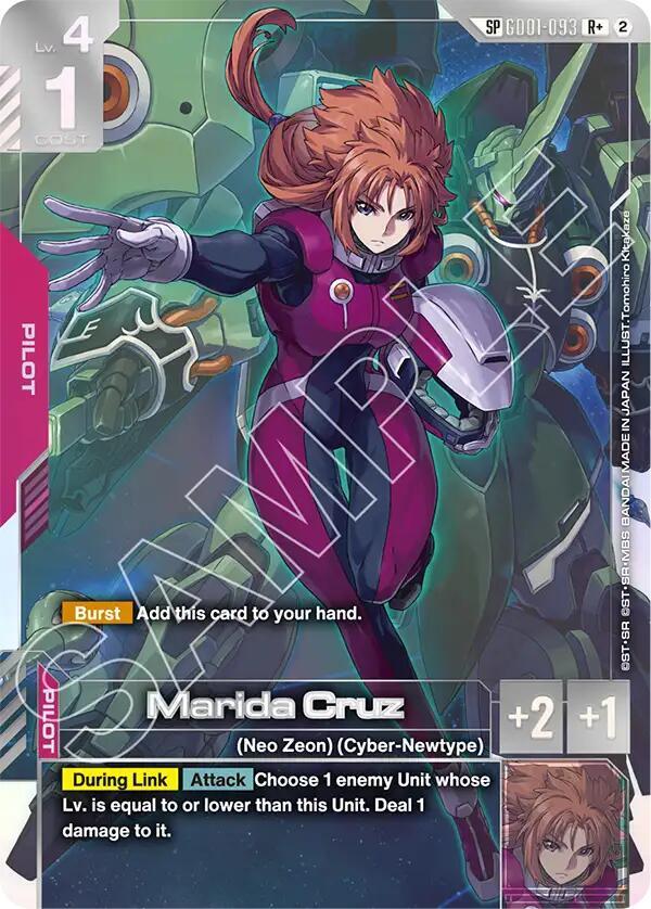 Marida Cruz GD01-093 R+ Gundam card