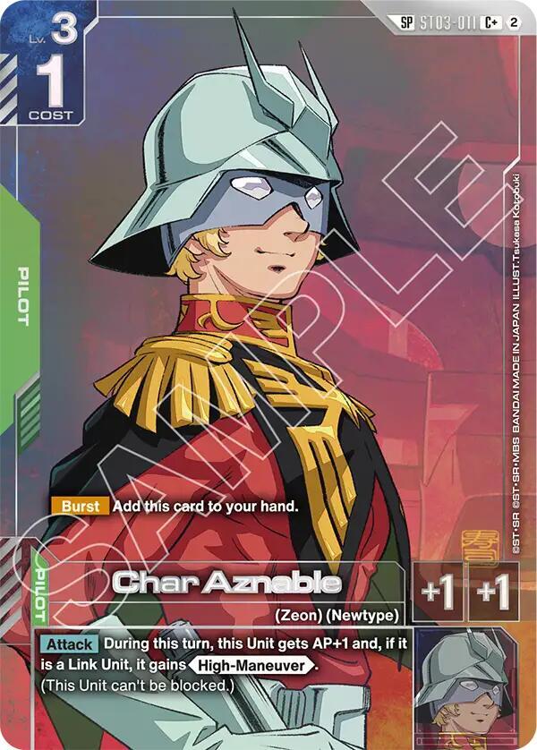 Char Aznable ST03-011 C+ Gundam card