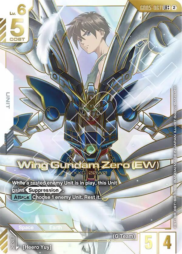Wing Gundam Zero (EW) GD05-067 LR++ Gundam card