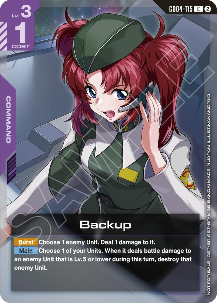 Backup GD04-115 C Gundam card