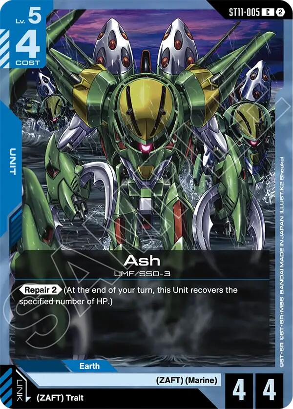 Ash ST11-005 Gundam card