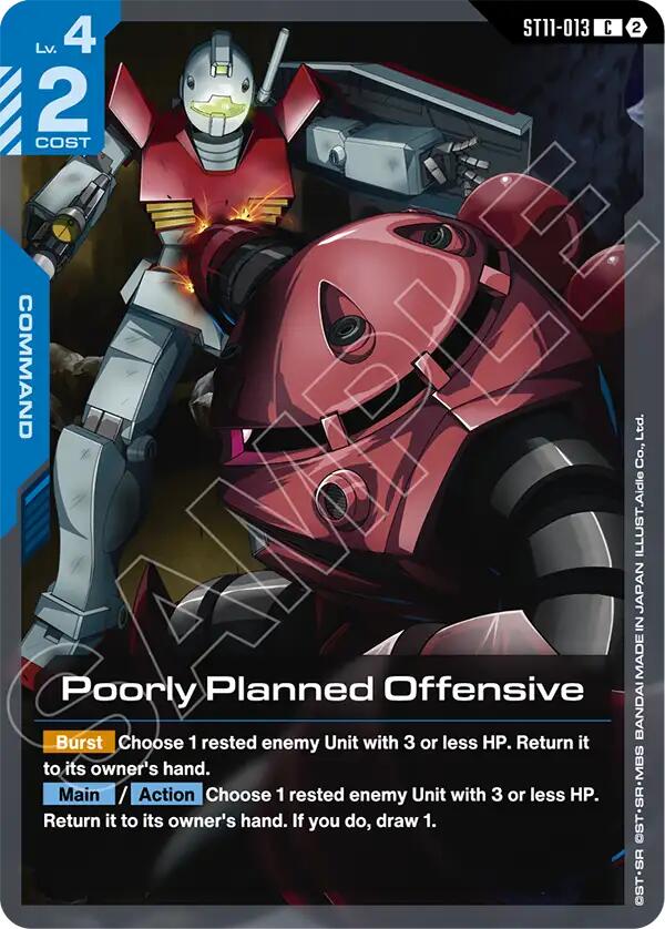 Poorly Planned Offensive ST11-013 Gundam card