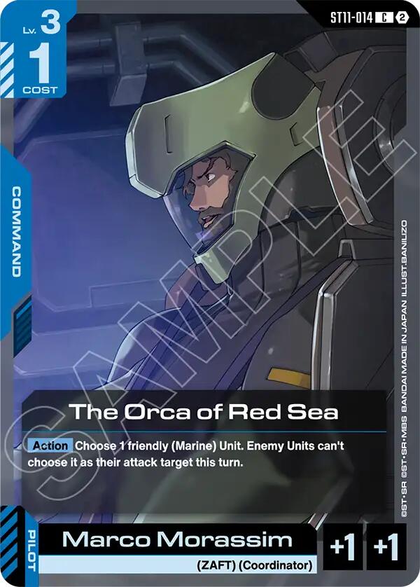The Orca of Red Sea ST11-014 Gundam card