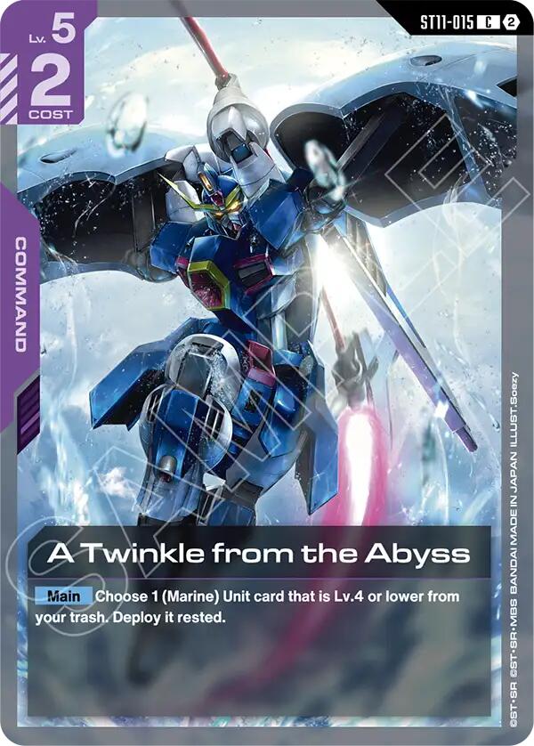 A Twinkle from the Abyss ST11-015 Gundam card