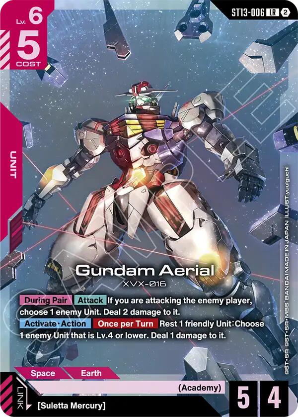 Starter Deck 13: Silent Barrage Gundam Card Game set cover card