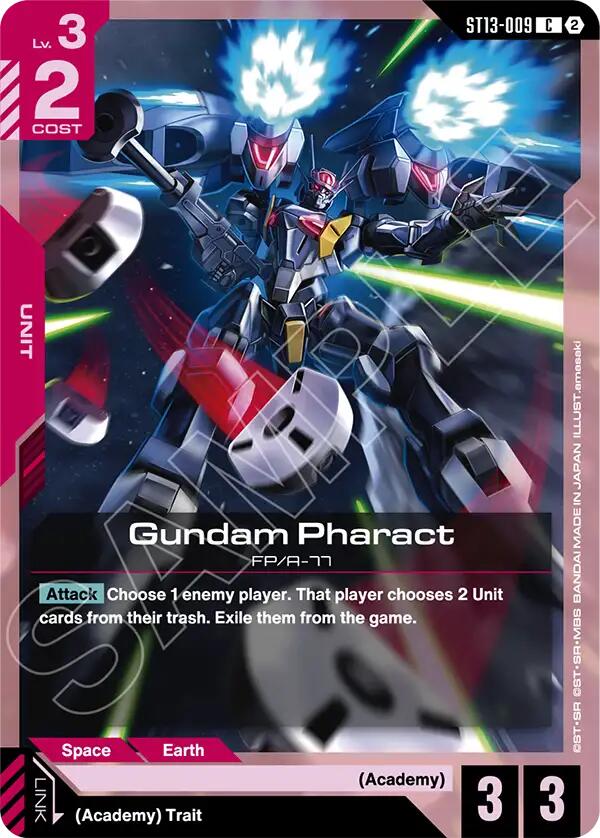 Gundam Pharact ST13-009 Gundam card