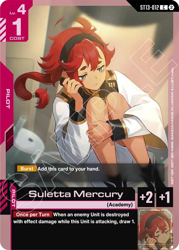 Suletta Mercury ST13-012 Gundam card