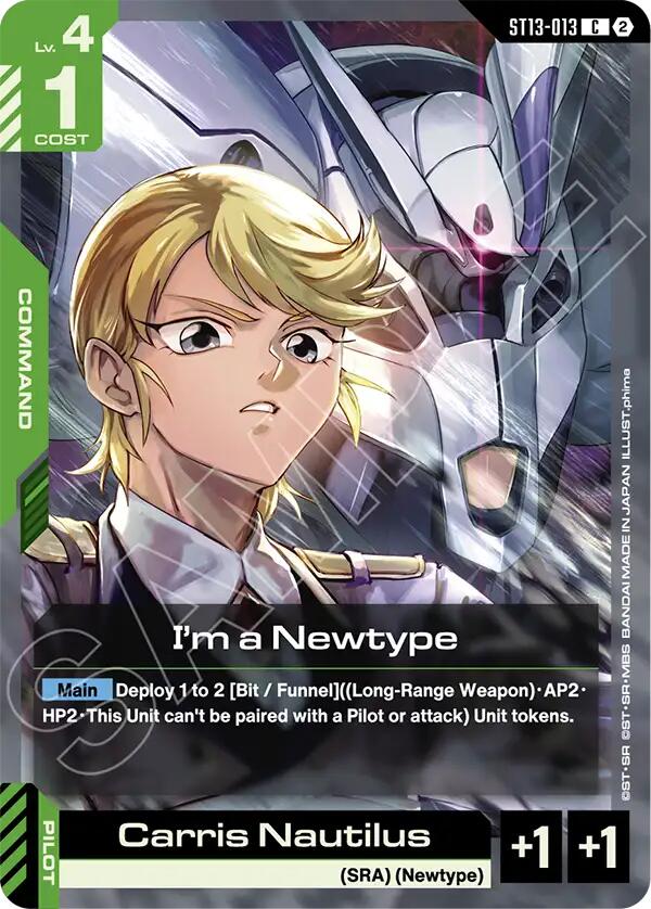 I'm a Newtype ST13-013 Gundam card