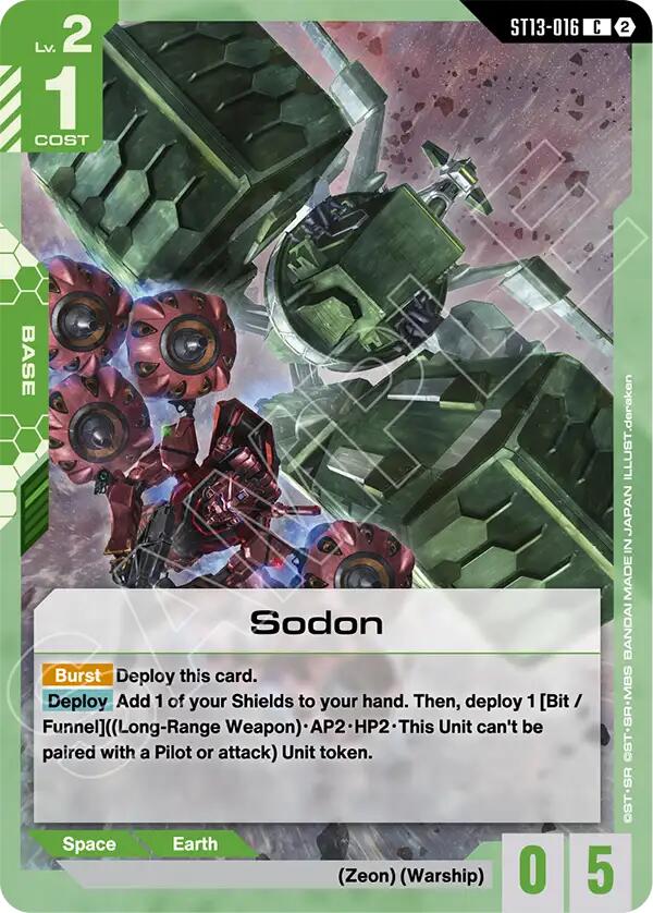 Sodon ST13-016 Gundam card