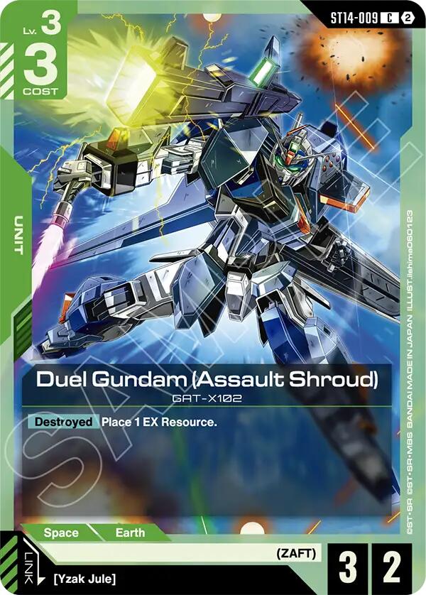 Duel Gundam (Assault Shroud) ST14-009 Gundam card
