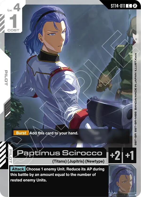 Paptimus Scirocco ST14-011 Gundam card