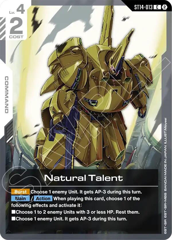 Natural Talent ST14-013 Gundam card