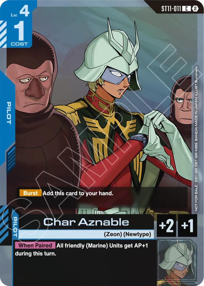 Char Aznable ST11-011 C Gundam card