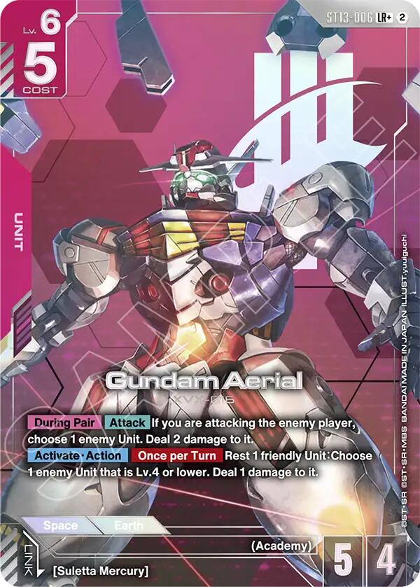 Gundam Aerial LR+ ST13-006 Gundam card