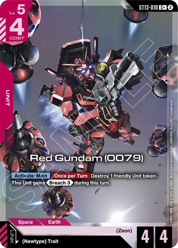Red Gundam (0079) C+ ST13-010 Gundam card