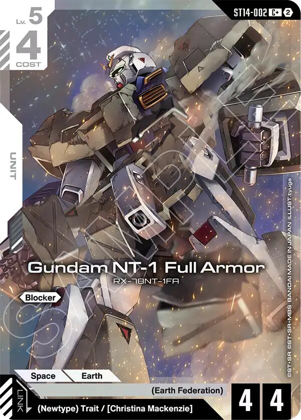 Gundam NT-1 Full Armor C+ ST14-002 Gundam card