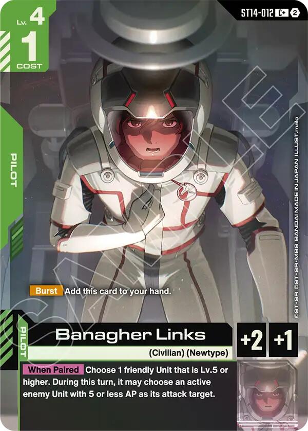 Banagher Links C+ ST14-012 Gundam card