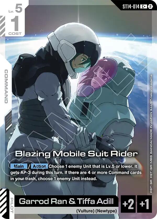 Blazing Mobile Suit Rider C+ ST14-014 Gundam card