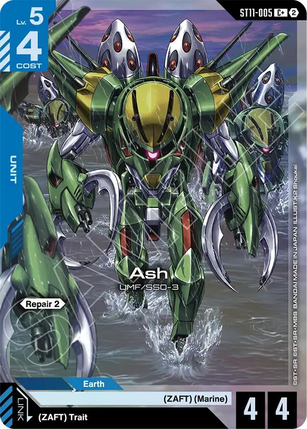 Ash ST11-005 C+ Gundam card