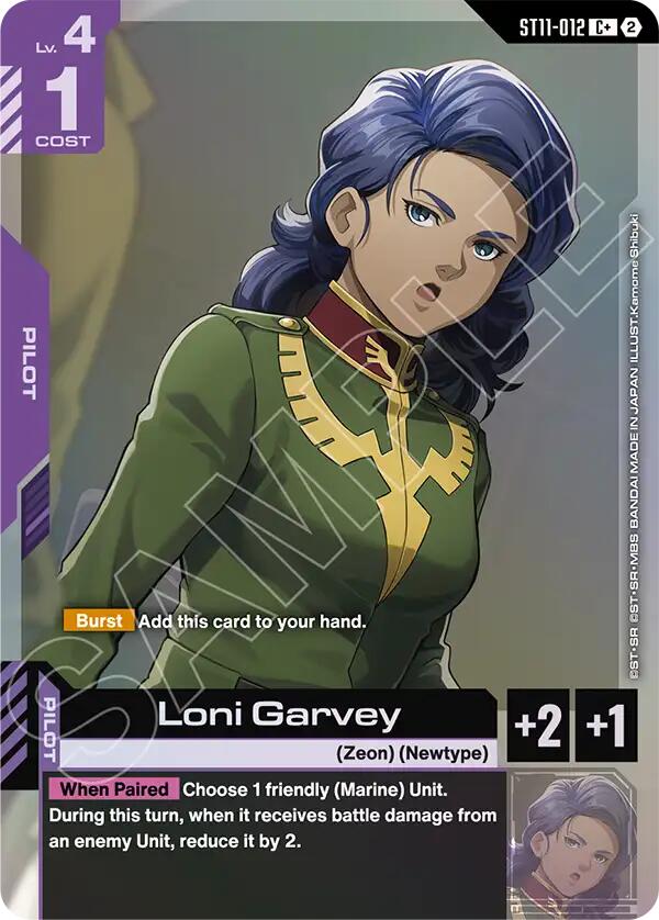 Loni Garvey ST11-012 C+ Gundam card