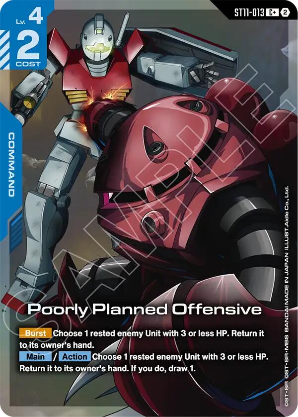 Poorly Planned Offensive C+ ST11-013 Gundam card