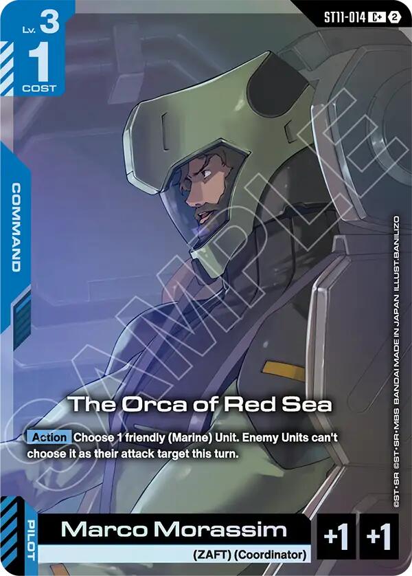 The Orca of Red Sea ST11-014 C+ Gundam card