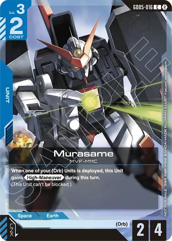 Murasame GD05-016 C Gundam card