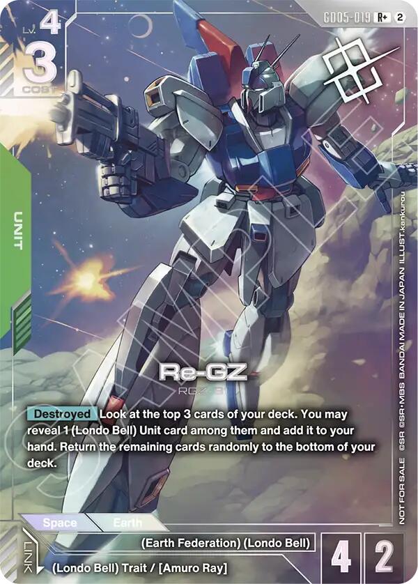 Re-GZ GD05-019 R+ Gundam card